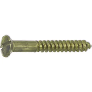 DIN95 3.5 x 35 Messing blank Holzschraube Linsensenkkopf mit Schlitz