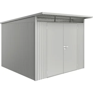 BIOHORT Gerätehaus AvantGarde A7 silber-metallic Doppeltür