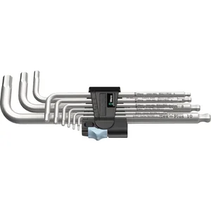 WERA Sechskant Stiftschlüssel-Satz 3950/9 Hex-Plus Edelstahl Kugelkopf 1.5-10 mm