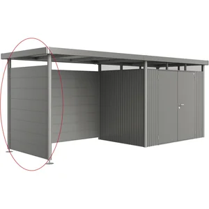 BIOHORT Seitendach-Seitenwand HighLine H2 quarzgrau-metallic