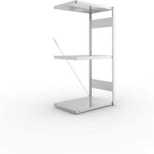 META Steck-Anbauregal 1500 x 750 x 500 mm 3 Fachböden 150 kg