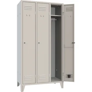 Garderobenschrank Abteilanzahl 3 RAL7035