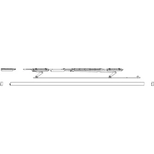 MACO PAS Gleitscheren-Set, Abdeckschiene 13 mm, silber, FFB 750-900 mm, links