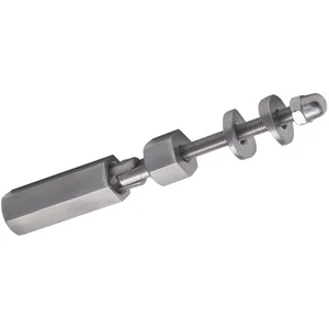 CROSO Schraubterminal mit Gelenk, für 4 mm Seil, Edelstahl geschliffen V4A