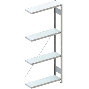 META Steck-Anbauregal 2000 x 750 x 300 mm 4 Fachböden 150 kg