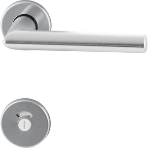 Drückergarnitur TURIN - auf Rosette WC, 38 - 42, Aluminium silber eloxiert