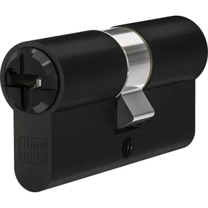 WINKHAUS Freilaufdoppelzylinder keyTec N-Tra,verschiedensperrend,45/45 schwarz