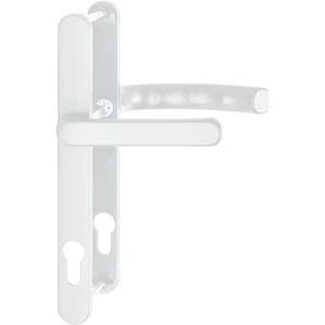 Drückergarnitur LIÈGE - Schmalschild 24 mm, Griff flach,67 - 72,weiß