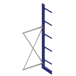 META Kragarm-Anbauregal einseitig Höhe 3000 mm Tiefe 600 mm Last 140/1000 kg