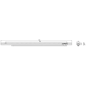 Gleitschiene BOXER ohne Feststellung für Anschlagtüren, 12 mm