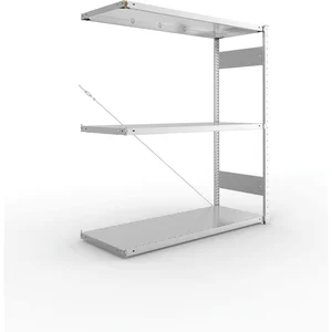 META Steck-Anbauregal 1500 x 1300 x 500 mm 3 Fachböden 230 kg