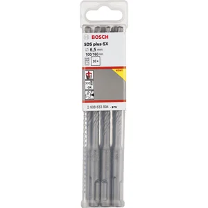 BOSCH HM-Hammerbohrer SDS-Plus-p5X Länge 210 mm Bohrer ø 6,5 mm - 10 Stück