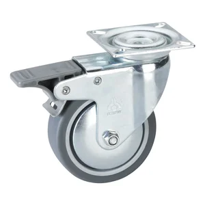 DÖRNER + HELMER Lenkrolle TPE Fadenschutz Feststeller 75 mm 50 kg