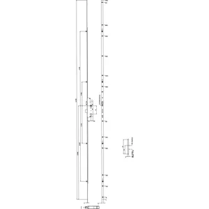 KFV MFV-Schloss BS 2100 DIN, DM 35, Stulp 16 mm eckig,verzinkt silber