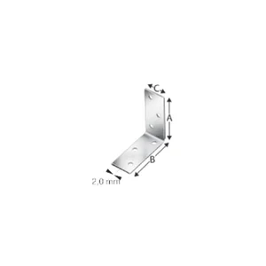 SIMPSON Winkelverbinder ANPS 60x 60x2.0x 25mm feuerverzinkt ( ANPS206625 )
