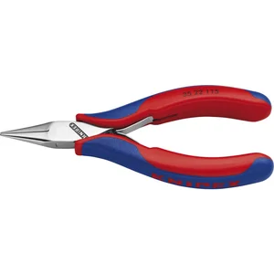 KNIPEX Elektronik Greifzange 3522 DIN 9655 flach-runde Backen, 2K, L=115 mm