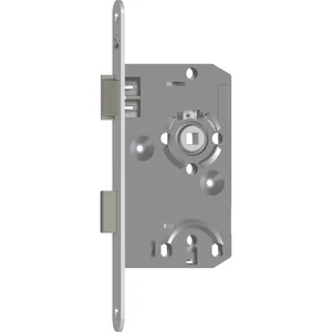 SAG Einstemmschloss 1 246000 BB,DM 55,Stulp 235x18x3mm, links, silber lackiert