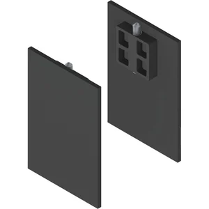 SOLIDO 100/HELM Abdeckkappen-Set Blende H/G mit Abstandsprofil 9 schwarz matt