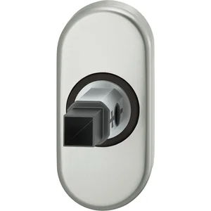 FSB Adapter-Rosette oval Rahmentür, 9 mm, Hochhaltefeder, EN179,Aluminium silber