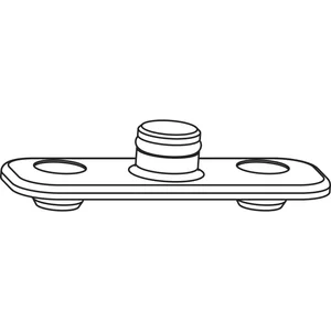 ROTO NT/NX Rahmenteil PVC zu Feststellschere/Drehbegrenzer silber