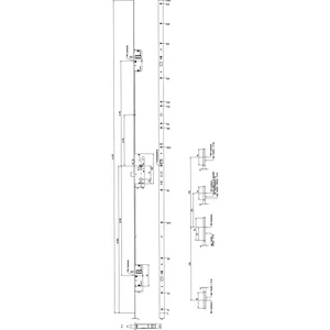 KFV MFV-Schloss BS 2300 DIN, DM 35, Stulp 24 mm eckig, VK 8 mm, Stahl verzinkt