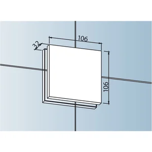 DORMA-Glas Verbindungsbeschlag PT 80, Glas 10 mm, silber eloxiert (03.170)