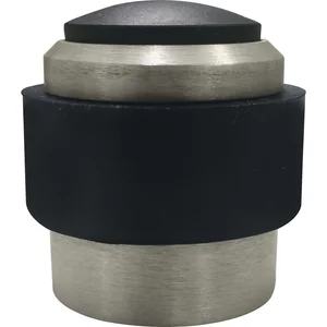 MARCHESI Boden- und Wandtürpuffer, Gummi schwarz ø 35 mm, Aluminium