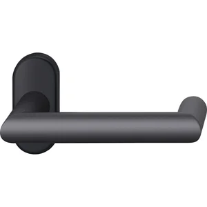 FSB Rahmentürdrücker 09 1016 Hochhaltefeder B ovale Rosette Alu schwarz matt