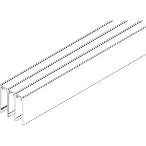 VITRIS Atrivant 80 Deckenschiene hoch 3-bahnig Alu Anthrazit RAL 7016 L=4000 mm