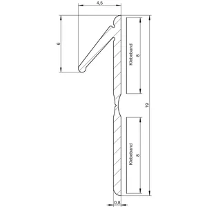 Falzdichtung selbstklebend S 9200-10 K, 100 Meter, Kunststoff schwarz