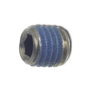 ISO4026 M 6x 4 Edelstahl A2 mit Tuflok-rundumbeschichtung (blau) (DIN913)
