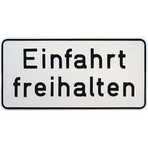 Hinweisschild Einfahrt freihalten 330 x 170 mm