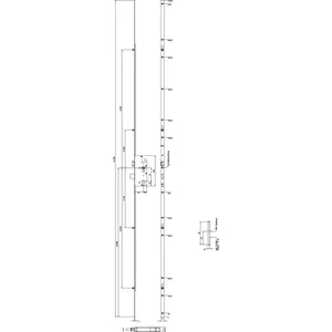 KFV MFV-Schloss BS 2100 DIN, DM 65, Stulp 20 mm eckig,verzinkt silber