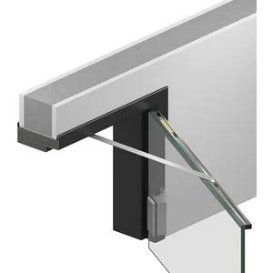 ATHMER Türöffnungsbegrenzer Porti für Glastüren, 709-959mm, 50kg, Metallzarge