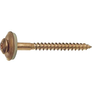 Spenglerschraube 4.5x 45 TX20 Edelstahl A2 verkupfert mit Dichtscheibe ø 15mm