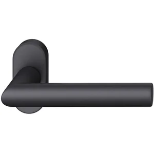 FSB FH-Rahmentürdrücker 09 1076 Hochhaltefeder B ovale Rosette Aluminium schwarz