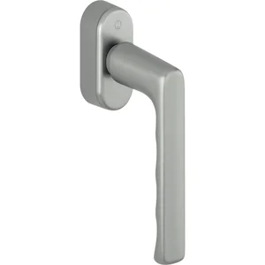 HOPPE Fenstergriff HAMBURG SecuForte, VK 7x32-42, 90°,Aluminium Edelstahl-Effekt