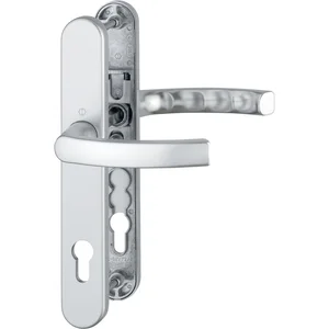 Drückergarnitur LIÈGE - auf Schmalschild 36 mm, 67 - 72, silber eloxiert