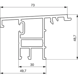 GU Thermostep 204 Wetterprofil 30 P1986, FA 28, L=6700 mm, Alu silber eloxiert