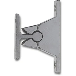Türhalter mit Klemmmechanismus, Wandabstand 35 mm, Zamak vermessingt