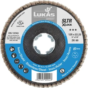 LUKAS Schleiflamellenteller SLTR X-LOCK Zirkonkorund ø 125 mm Korn 60