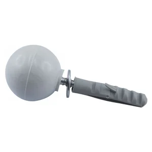 IBFM Türpuffer - Kugelform Kunststoff grau