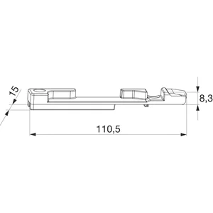 MACO Kippschließteil PVC 12/20-13, GEALAN/IVAPER, links, silber (33630)