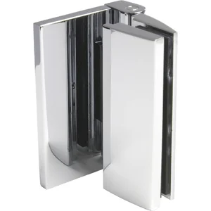 Duschtürband Bella, 90° Glas-Wand, m. Langloch, nach außen, verchromt poliert