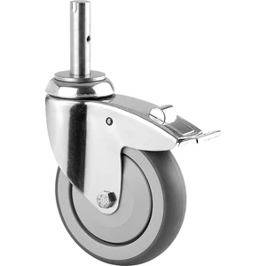 TENTE Lenkrolle Edelstahl 125 mmn nachlaufender Totalfeststeller