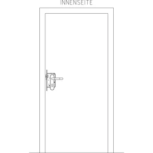 Fluchttürschloss-Set 1 flg. Funktion E/EN 179, rechts, DM 50, silber eloxiert