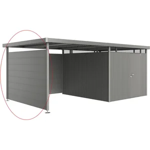 BIOHORT Seitendach-Seitenwand HighLine H5 quarzgrau-metallic