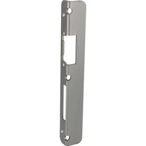 Winkelschließblech zu KFV AS f. Falle u. Riegel, Falz 4 mm, links, verz. silber