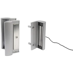 Aufbau-Magnetschloss MAG m. integriertem Drücker,300 kg Anziehkraft,Alu silber