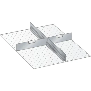 LISTA Einteilungsmaterial Trennwände 27E x 36E für Fronthöhe 200 mm 3-tlg.